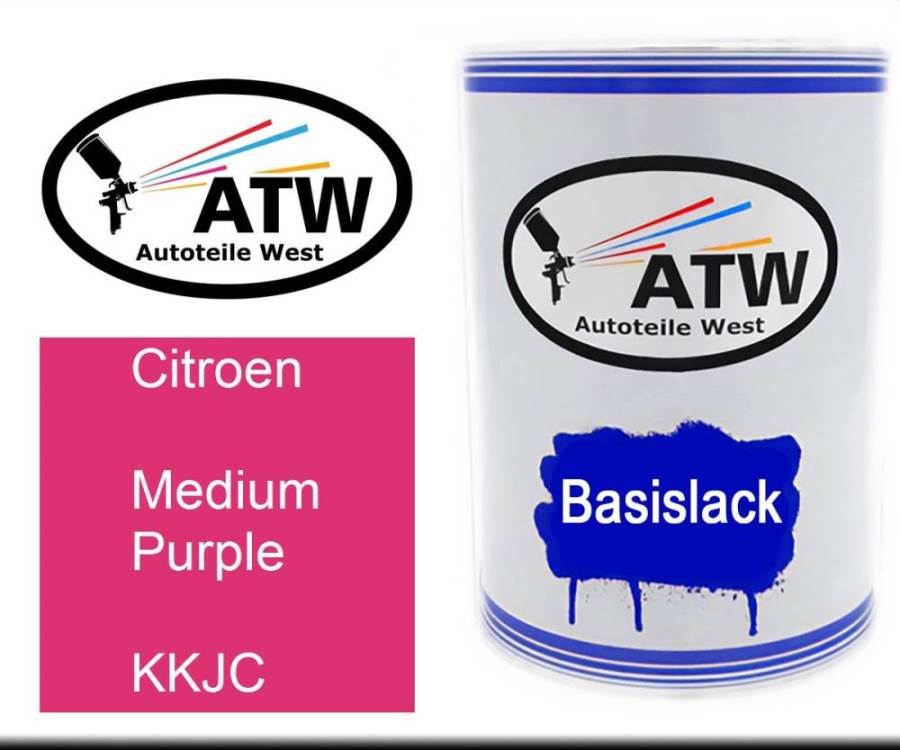 Citroen, Medium Purple, KKJC: 500ml Lackdose, von ATW Autoteile West.